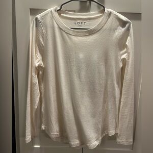 LOFT NWOT Tissue crew neck long sleeve top